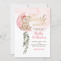 『ピンク・オーバー・ザ・ムーン・ベア・ガール・ベビー・シャワー』