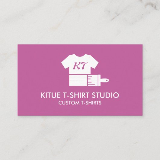 ピンク カスタムウェア アパレルストア Tシャツ ロゴ 名刺 (正面)
