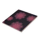 ピンク、カッコいいトレンディー、花のモダン抽象化 タイル (側面)