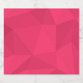 ピンク、カッコいい、ユニークトレンディー三角形イラストレーション ビールラベル (シングルラベル)