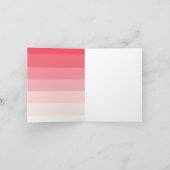 ピンク カップケーキ オンブレ ストライプ サンキューカード (内部)