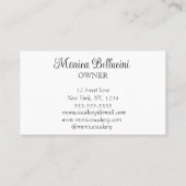 ピンク カップケーキ スイート ケーキ ベイクス 手作りパン屋 バス 名刺 (裏面)