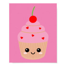 ピンク カップケーキ プリント, スイート ルーム デコ, かわいい プレtty