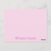 ピンク カップケーキ プレート サンクス ポストカード (裏面)