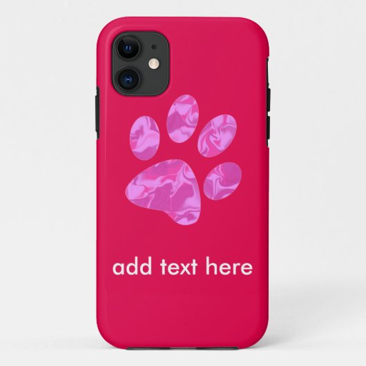 ピンク カモフラージュ パウ Case-Mate iPhoneケース (裏面)