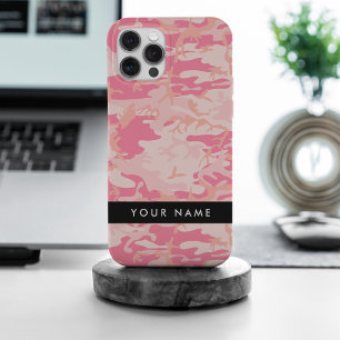 ピンク カモフラージュ 名前入り オリジナル iPhone 15 PRO MAXケース