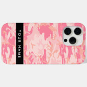 ピンク カモフラージュ 名前入り オリジナル Case-Mate iPhoneケース (裏面 (横))