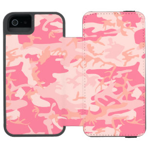 ピンク カモフラージュ 軍 モノ iPhone SE/5/5sウォレットケース
