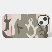 ピンク カモフラージュ iPhoneケース (裏面横)