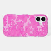 ピンク カモフラージュ iPhone 16ケース (裏面横)