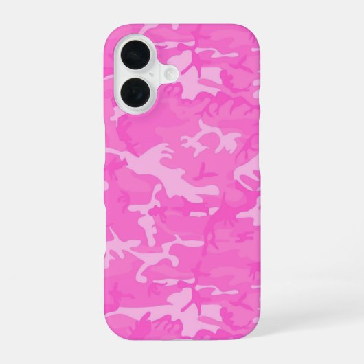 ピンク カモフラージュ iPhone 16ケース (裏面)