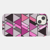 ピンク カモフラ トライ�ングル  iPhoneケース (裏面横)