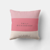 ピンク カラー ブロック 花嫁の仲間 クッション (裏面)