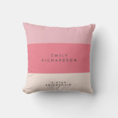 ピンク カラー ブロック 花嫁の仲間 クッション (正面)