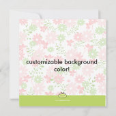 ピンク·ガかわいらしーデン·ベビー·シャワー 招待状 (裏面)