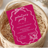 ピンク ガレンタイン ガールズ ナイト バレンタイン ご招待 招待状