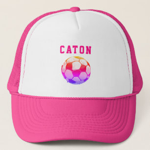 ピンク キッズ サッカー オーダーメイド キャップ