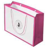 ピンク キュート カスタム ブティック ラージペーパーバッグ (裏面アングル)