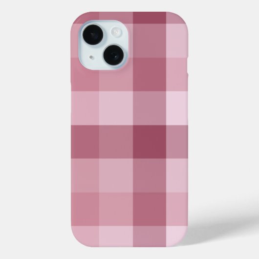 ピンク ギンガム チェック 柄 デザイン Case-Mate iPhoneケース (裏面)