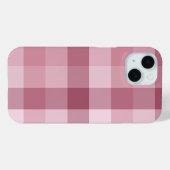 ピンク ギンガム チェック 柄 デザイン Case-Mate iPhoneケース (裏面 (横))