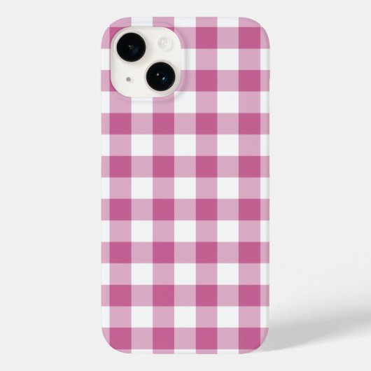ピンク ギンガム Case-Mate iPhoneケース (裏面)