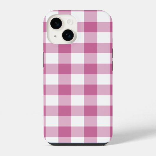 ピンク ギンガム iPhoneケース (裏面)