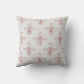 ピンク·クイーン·ハチオンホワイト·デコパージュ クッション (裏面)