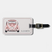ピンク クラシック ヴィンテージ バギー 虫 車 カスタム ラゲッジタグ (正面横)
