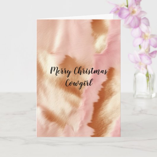 ピンク クリーム タン スサウスウエストカウガールカウハイド カード (蘭)