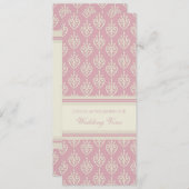 ピンク・ク結婚リームの誓いの更新招待状 招待状 (正面/裏面)