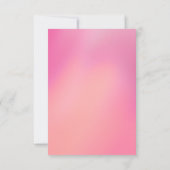 ピンク グラデーション モダン おしゃれ スイート16 誕生日 招待状 (裏面)
