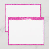 ピンク グリッター おしゃれ モダン デザイン エレガント テンプレート (正面/裏面)