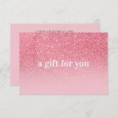 ピンク グリッター オンブレ サロン メイクアップ専門店 (正面/裏面)