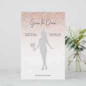 ピンク グリッター オンブレ 推測 ドレス ブライダル シャワー ゲーム (スタンド正面)