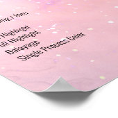 ピンク グリッター サロン 価格リスト ポスター (角)