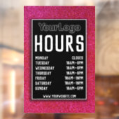 ピンク グリッター ショップ デコレーション ストア アワーズ グランド オープン ウィンドウサイン (シート2)