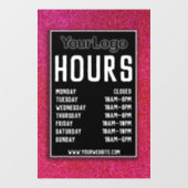 ピンク グリッター ショップ デコレーション ストア アワーズ グランド オープン ウィンドウサイン (シート)