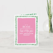 ピンク&グリーンで最も素晴モダンらしい時間だ シーズンカード (正面)