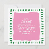 ピンク&グリーンで最も素晴モダンらしい時間だ シーズンカード (正面)