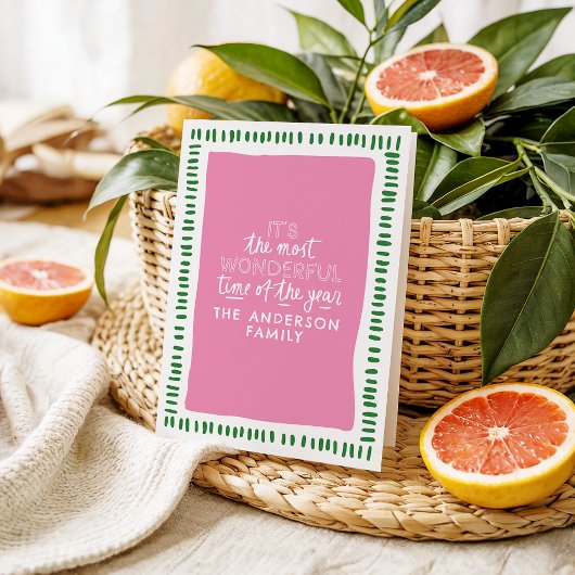 ピンク&グリーンで最も素晴モダンらしい時間だ シーズンカード