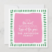 ピンク&グリーンで最も素晴モダンらしい時間だ シーズンカード (正面)