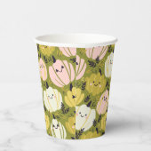 ピンク&グリーンカボチャ使い捨てカップ 紙コップ (右)