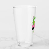 ピンク&グリーンゴルフカートパーソナライズされたガラスタンプラー タンブラーグラス (右)