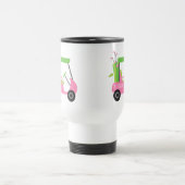 ピンク&グリーンゴルフパーソナライズされたコミューターマグ トラベルマグ (中央)
