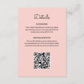 ピンク&グリーンストライプズビバリーヒルズホテル結婚ズ エンクロージャーカード (正面)