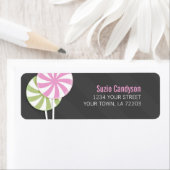 ピンク&グリーンスワール棒つきキャンデー ラベル (インサイチュ)