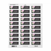 ピンク&グリーンスワール棒つきキャンデー ラベル (フルシート)