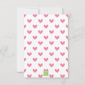 ピンク&グリーンピックボールパドルモノグラムクレスト サンキューカード (裏面)