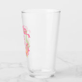 ピンク&グリーンピックボールパドルモノグラムクレスト タンブラーグラス (左)