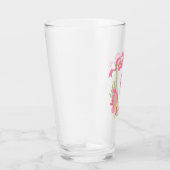 ピンク&グリーンピックボールパドルモノグラムクレスト タンブラーグラス (右)